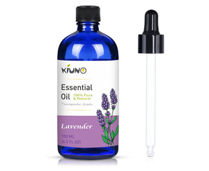 KIUNO 150ML Lavender Essential Oil Aromatherapy 100% Pure Basic Essential Oil for Relieve Stress Organic Body Massage Relax