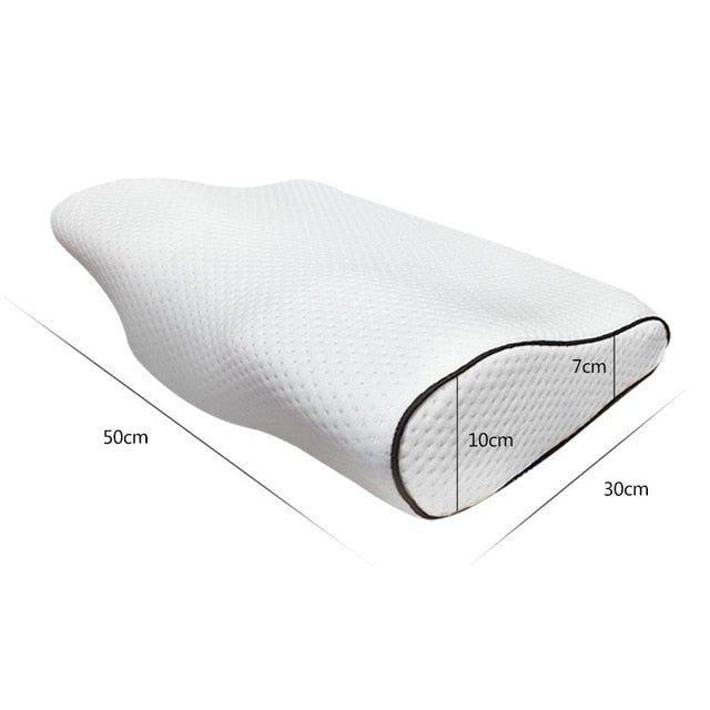 Memory Foam Pillow Bedding Sleeping Travel Protect Neck Slow Rebound Pressure Fiber Orthopedic Massager For Cervical Health Care